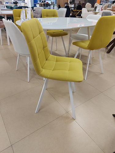 Стул на металлокаркасе Чилли К латте / белый из шоурума 10